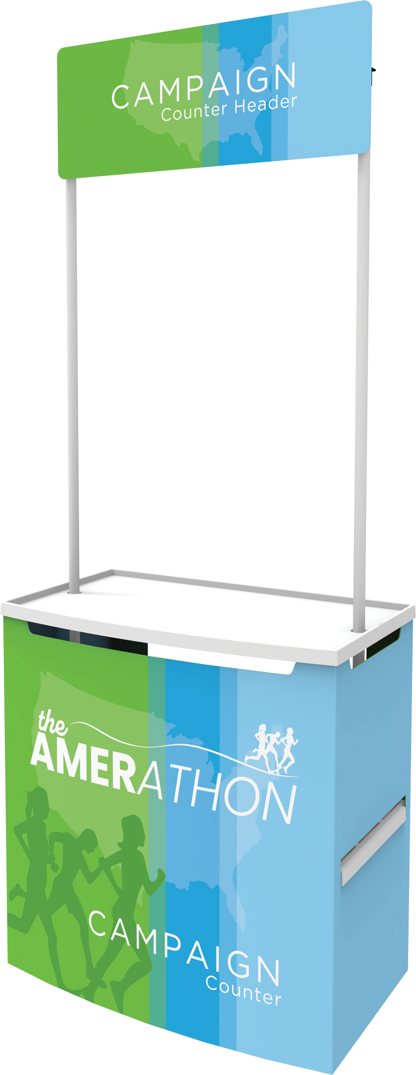 portable bar with storage and header